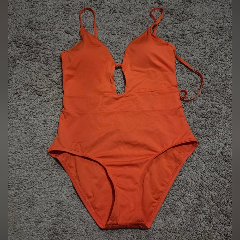 BECCA Vibrant Orange Onepiece Swimwear